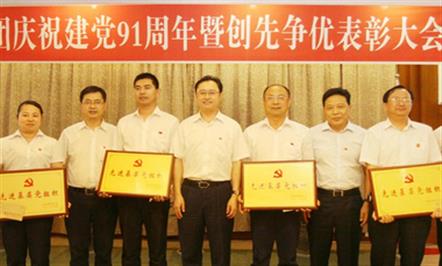 总结成绩  表彰先进  喜庆党的生日