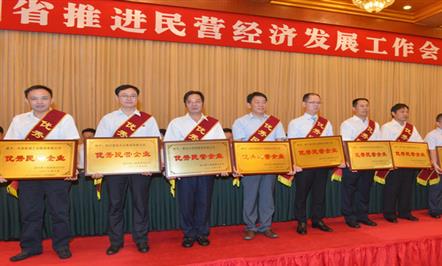 集团公司获省政府100户“优秀民营企业”表彰